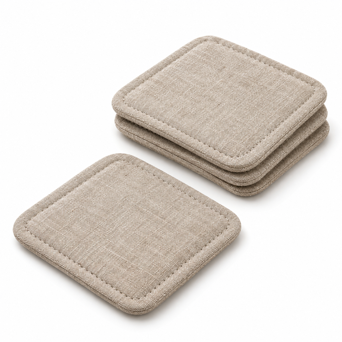 Natural Linen Coaster Set