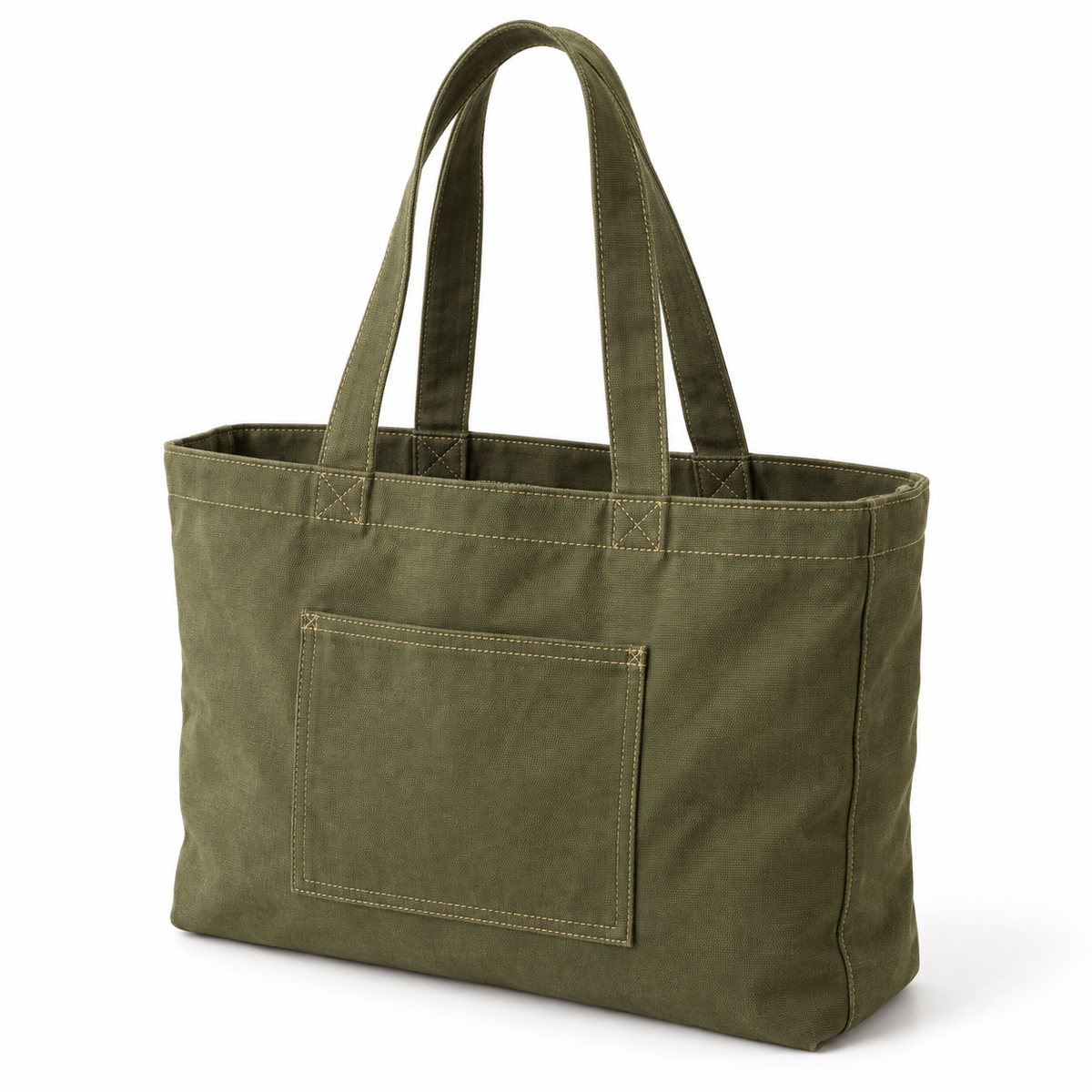 Olive Canvas Tote Bag