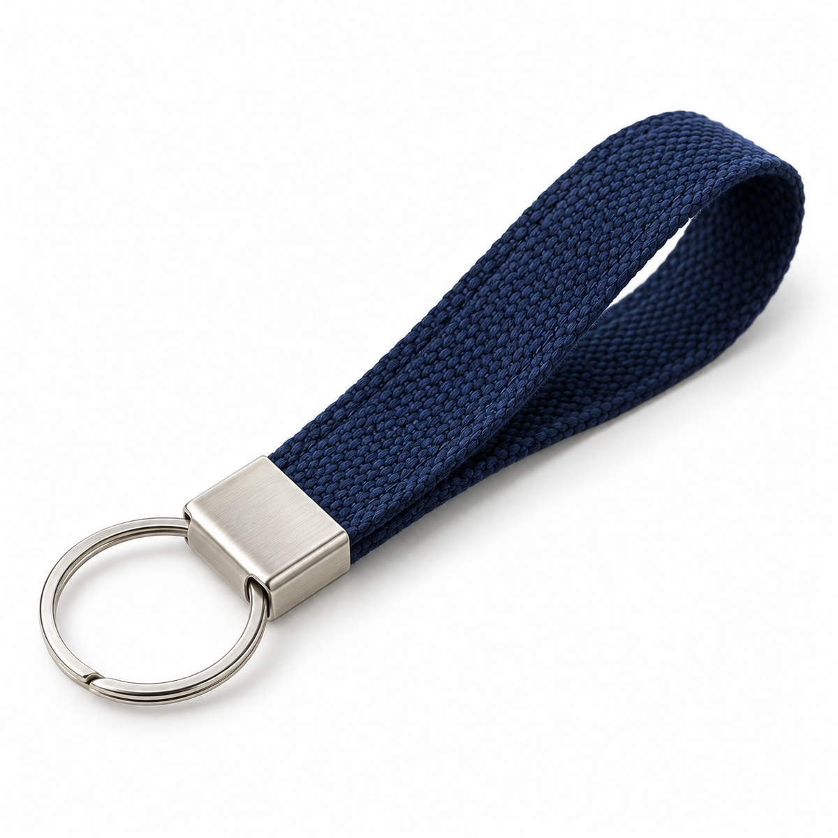 Navy Canvas Wristlet Keychain