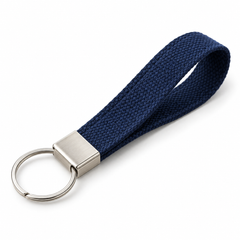 Navy Canvas Wristlet Keychain