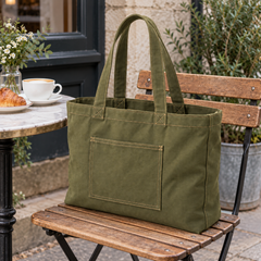 Olive Canvas Tote Bag