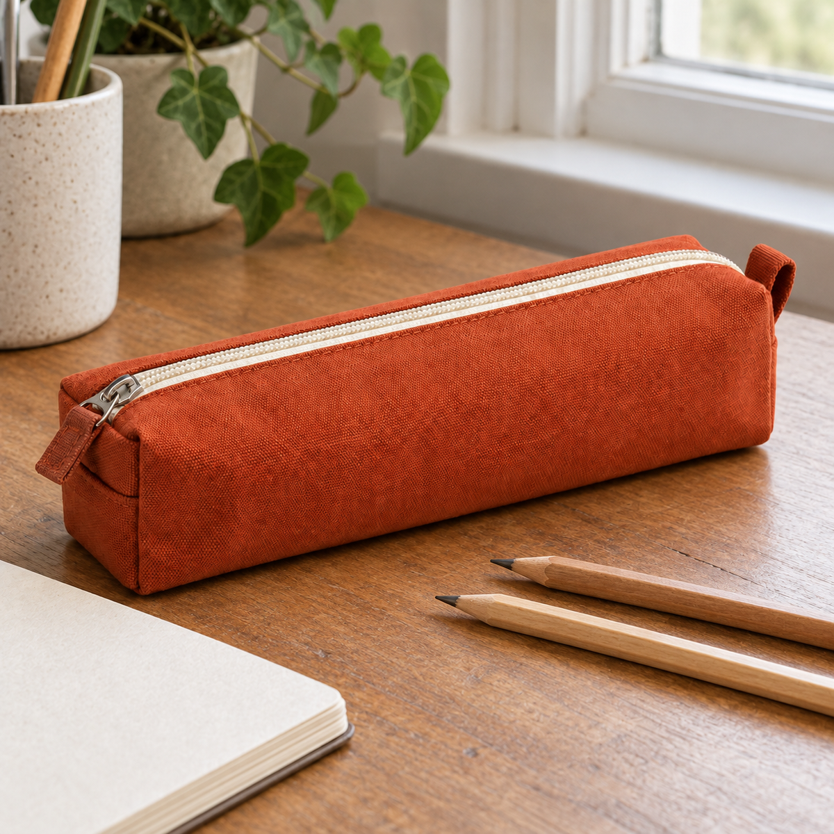 Rust Canvas Pencil Case