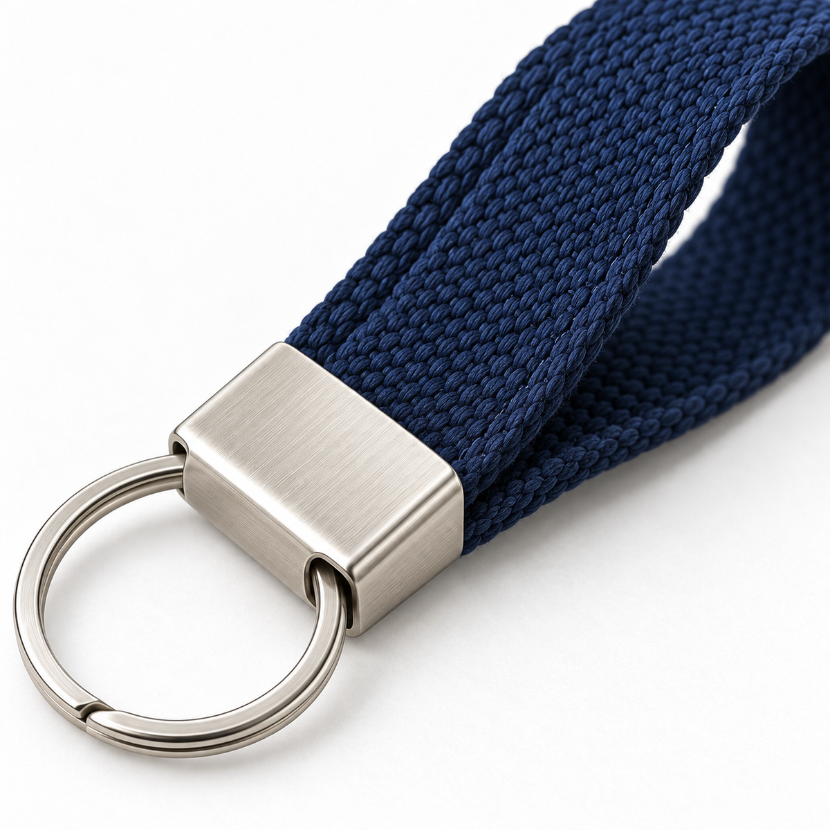 Navy Canvas Wristlet Keychain