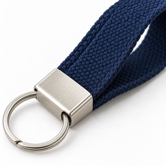 Navy Canvas Wristlet Keychain