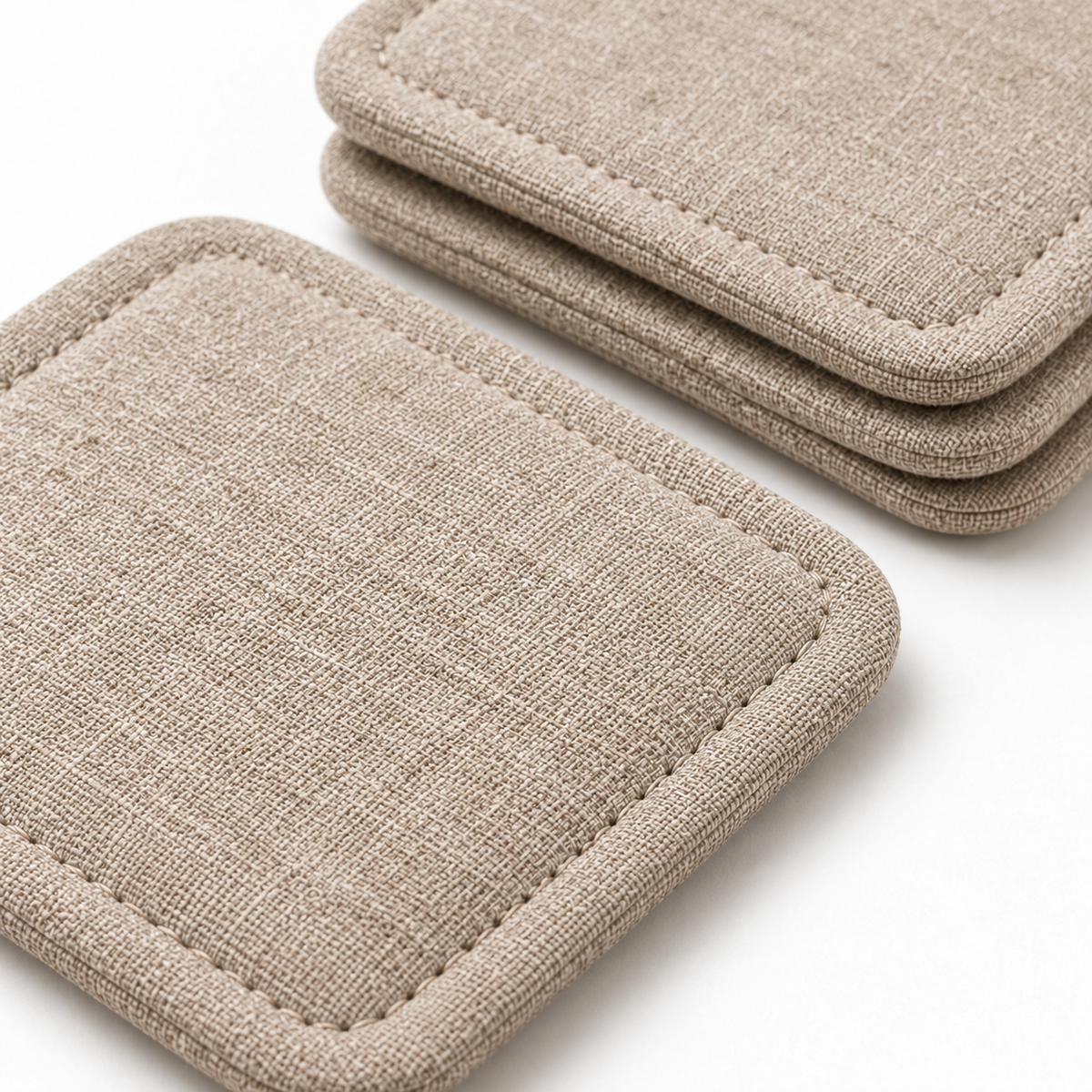 Natural Linen Coaster Set