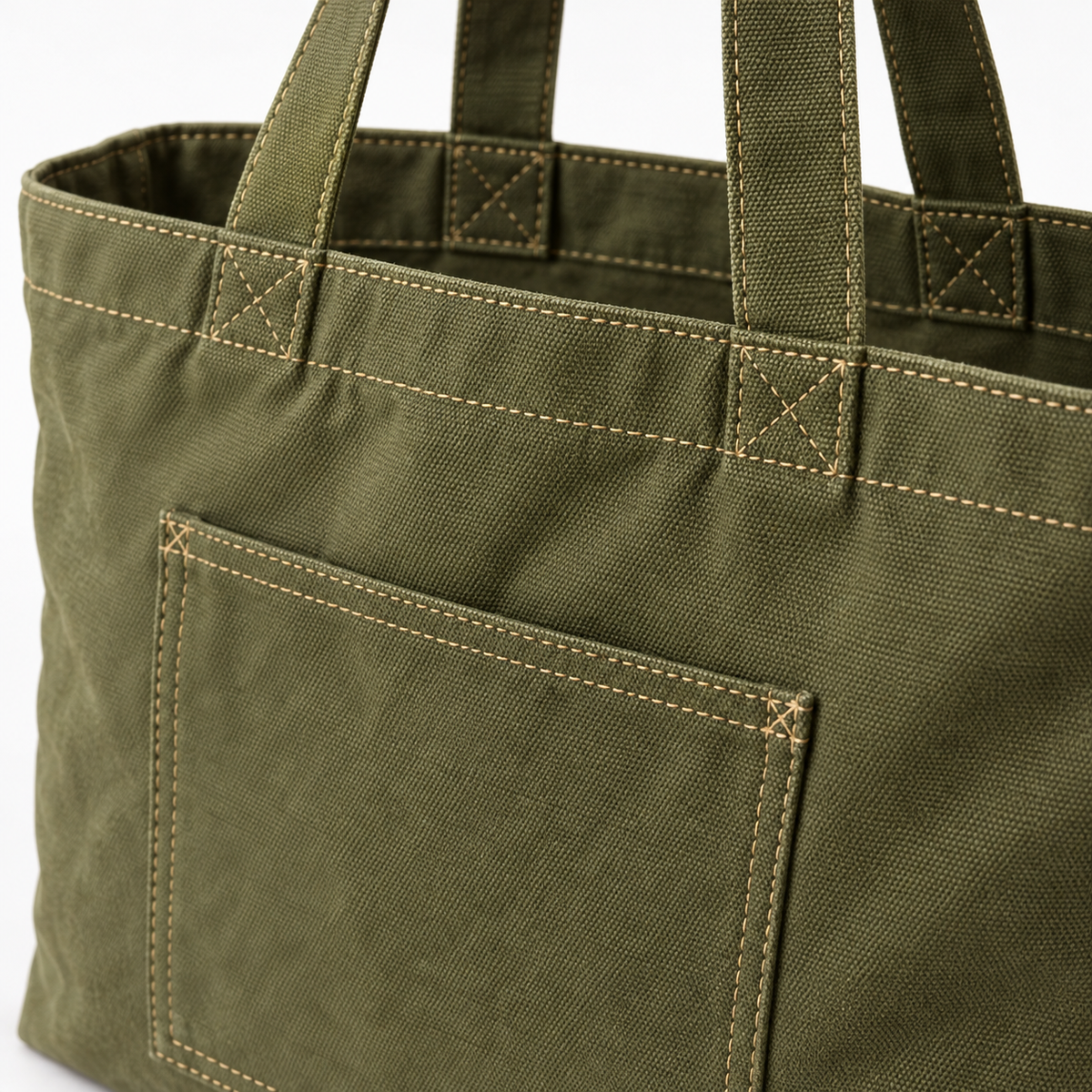 Olive Canvas Tote Bag