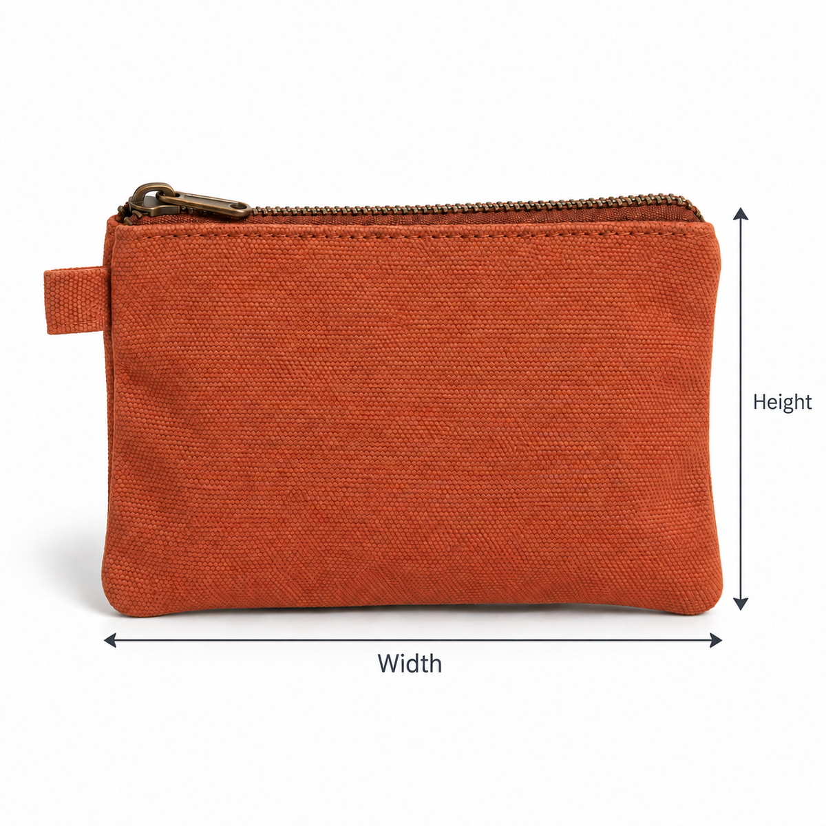 Terracotta Zip Coin Pouch