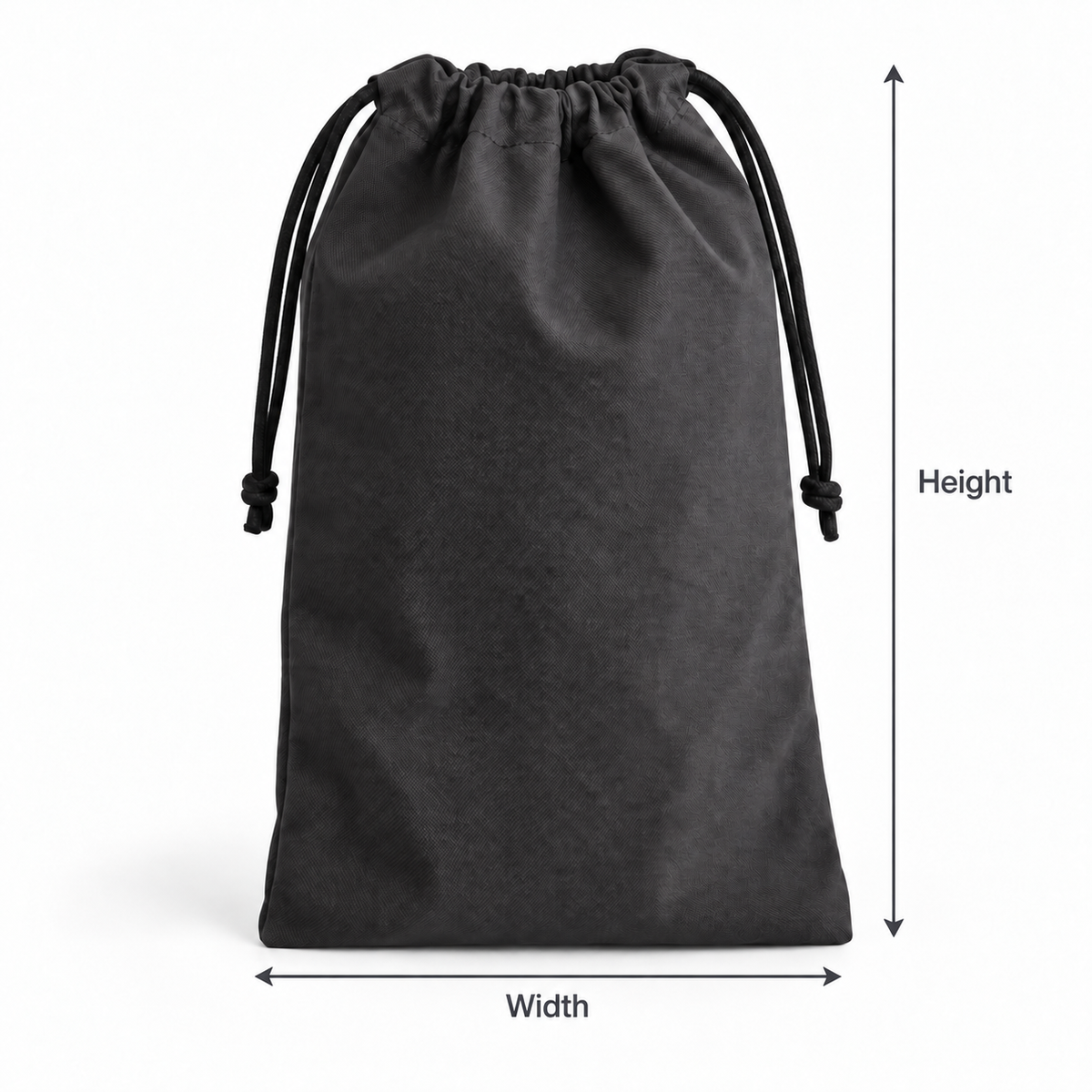 Charcoal Drawstring Shoe Bag