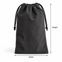 Charcoal Drawstring Shoe Bag