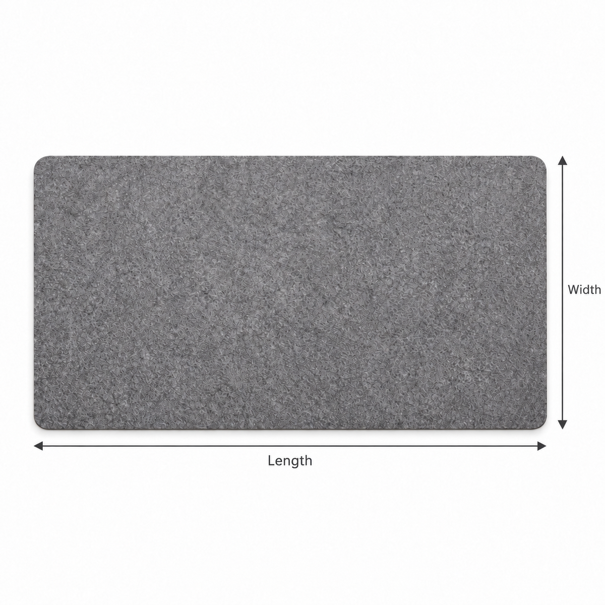Grey Felt Desk Mat