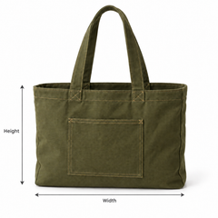 Olive Canvas Tote Bag