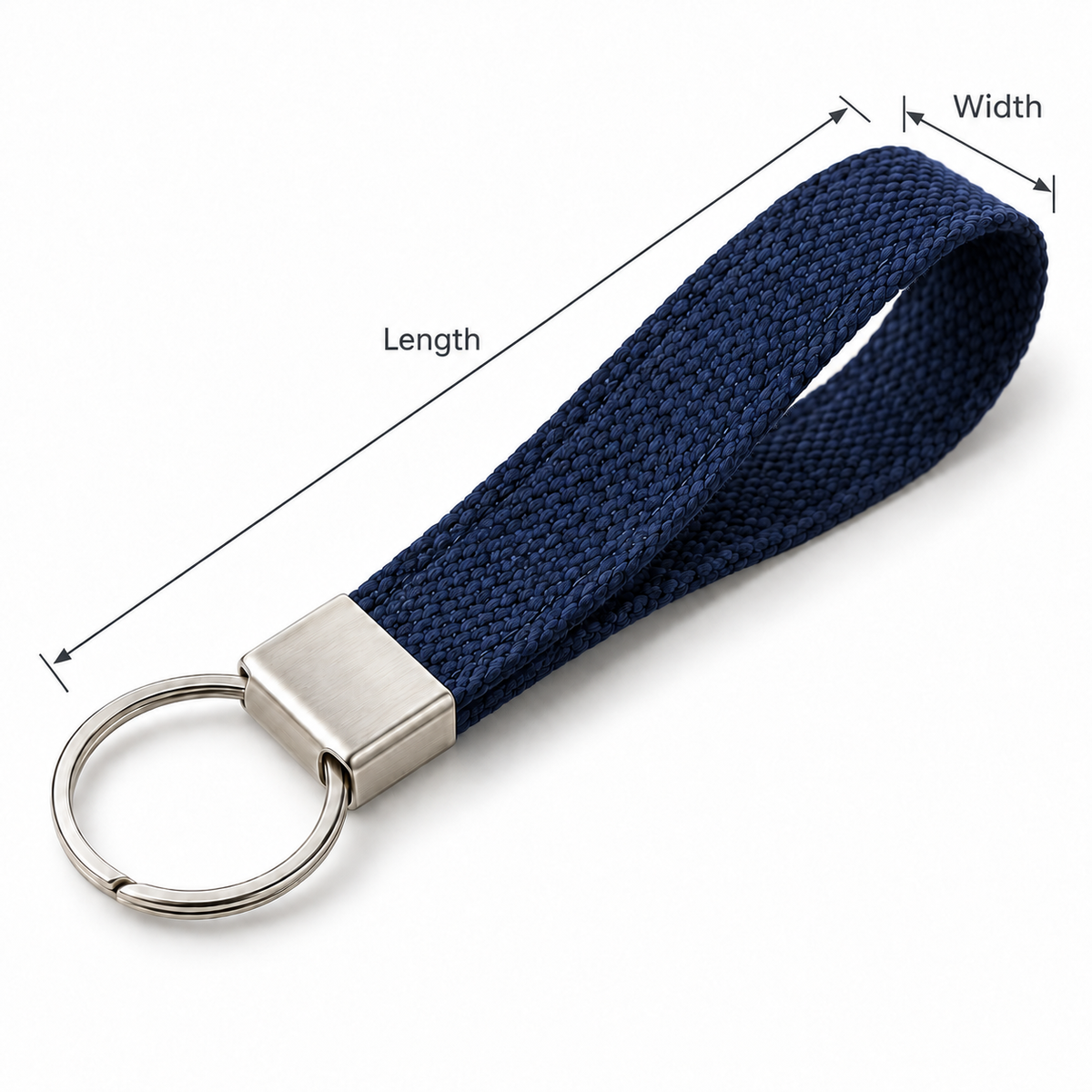 Navy Canvas Wristlet Keychain
